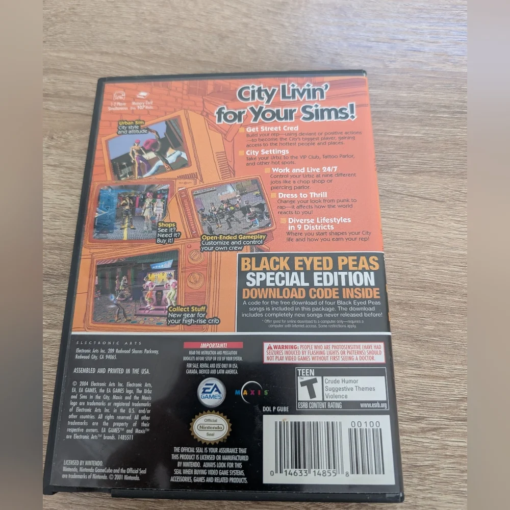 The Urbz Sims in the City for Nintendo GameCube Original Owner, Tested